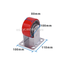 Rueda giratoria con cumbrera de 4 &quot;